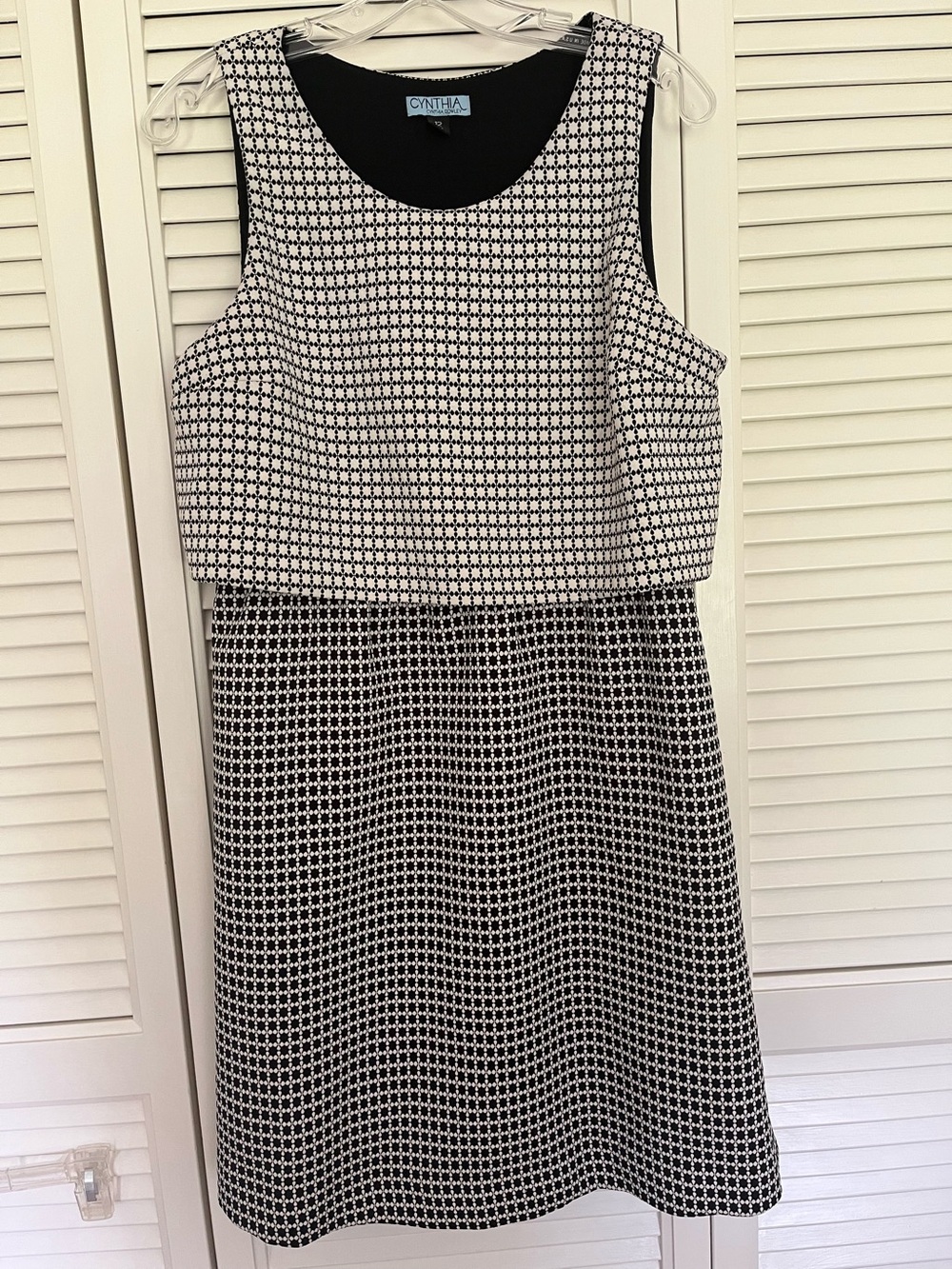 Cynthia Rowley Mod pattern sleeveless shift dress
